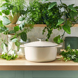 Tefal Servierpfanne LOV Gusseisen Ø 28cm beige, mit Deckel, 3,8 Liter