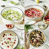 Tefal Servierpfanne LOV Gusseisen Ø 28cm beige, mit Deckel, 3,8 Liter