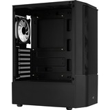 Aerocool Quantum Mesh-G-BK-v3, Tower-Gehäuse schwarz/grau, Seitenteil aus Tempered Glass