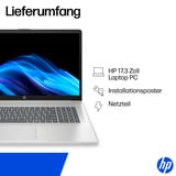 HP 17-cp3285ng, Notebook silber, AMD Ryzen 7 7730U, AMD Radeon Graphics, 16 GB DDR4, 512 GB (512 GB SSD), ohne Betriebssystem