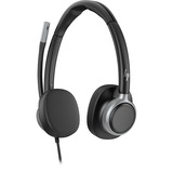 HP Poly Mission 625 kabelgebundenes Stereo-USB-Headset schwarz, USB Type-C und Type-A, Kunstleder-Ohrpolster (Oberflächenmaterial)