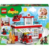 LEGO 10970 DUPLO Feuerwehrwache mit Hubschrauber, Konstruktionsspielzeug 