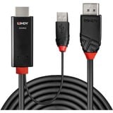 Lindy Adapterkabel HDMI > DisplayPort schwarz/rot, 2 Meter