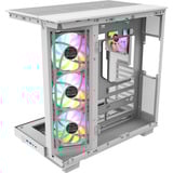 Thermaltake View 380 XL WS ARGB , Tower-Gehäuse weiß/holz, Tempered Glass x 2, Holz-Struktur