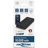 Ansmann Powerbank 10000 mAh PB320PD schwarz, 10.000 mAh, PD, Quick Charge 3.0