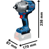 Bosch Akku-Schlagschrauber GDS 18V-780 Professional solo, 18Volt blau, ohne Akku und Ladegerät
