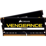 Corsair SO-DIMM 32 GB DDR4-2400 (2x 16 GB) Dual-Kit, Arbeitsspeicher schwarz, CMSX32GX4M2A2400C16, Vengeance