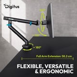 Digitus Single Design Monitorhalterung, 35", 10 kg schwarz