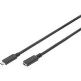 Digitus USB 2.0 Verlängerungskabel, USB-C Stecker > USB-C Buchse schwarz, 2 Meter, PD 60 Watt