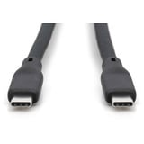 Digitus USB 3.2 Gen 2 Silikon-Anschlusskabel USB-C > USB-C schwarz, 1 Meter, PD, Laden mit bis zu 100 Watt