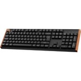 Keychron K10 HE, Gaming-Tastatur schwarz/holz, DE-Layout, Gateron Double-Rail Magnetic Nebula, Hot-Swap, Aluminiumrahmen, RGB