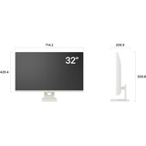 LG Smart Monitor 32U721SA-W, LED-Monitor 80 cm (32 Zoll), weiß, UltraHD/4K, VA, HDMI, USB-C, WebOS, FB