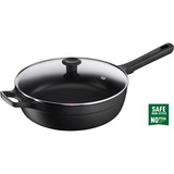 Tefal Schmorpfanne Trattoria Pro, Ø 28cm schwarz, mit Glasdeckel