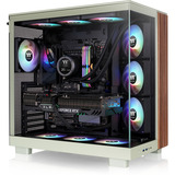 Thermaltake View 380 XL WS ARGB , Tower-Gehäuse hellgrün/holz, Tempered Glass x 2, Holzstruktur