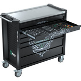 Wera 9702 Tool Rebel Werkstattwagen Stainless XXL 2, mit Bestückung, Werkzeugwagen schwarz/silber,  202-teilig, im exklusiven Tool Rebel Design
