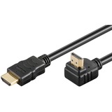 goobay High Speed HDMI Kabel mit Ethernet schwarz, 3 Meter (abgewinkelt)