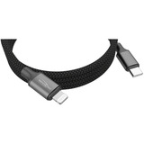 Ansmann Magnetisches USB Typ-C auf Lightning Ladekabel schwarz, USB-C / Lightning