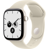 Apple Watch Series 12, Smartwatch weiß, Keramik, 42 mm, Sportarmband Sand S/M, Cellular
