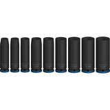 Bosch Professional PRO Impact Steckschlüsseleinsatz-Set 1/4", 9-teilig schwarz, tief