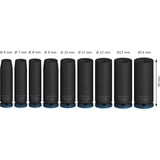 Bosch Professional PRO Impact Steckschlüsseleinsatz-Set 1/4", 9-teilig schwarz, tief