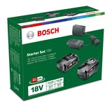 Bosch Starter-Set 18V (PBA 2.0Ah + PBA 4.0Ah + AL 18V-20), Ladegerät schwarz, 2x Akku + Ladegerät, POWER FOR ALL ALLIANCE