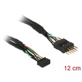 DeLOCK USB 2.0 Kabel, 10 Pin Header Buchse > 10 Pin Header Stecker schwarz, 12cm