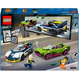 LEGO 60415 City Verfolgungsjagd mit Polizeiauto und Muscle Car, Konstruktionsspielzeug 