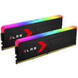 PNY DIMM 32 GB DDR5-6000 (2x 16 GB) Dual-Kit, Arbeitsspeicher schwarz, MD32GK2D5600036XRGB, XLR8 Gaming EPIC-X RGB, INTEL XMP, AMD EXPO