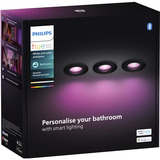 Philips HUE White & Color Ambiance Xamento Einbauspot 3er-Set, LED-Leuchte schwarz, rund