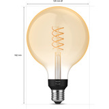 Philips Hue  White Filament Lampe E27 Giant Globe G125 550 lm, LED-Lampe 