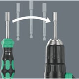 Wera Kraftform Kompakt 28 RA mit Tasche, Bit-Satz schwarz/grün, 6-teilig, 1/4", mit Ratschenfunktion und Edelstahl-Bithalter