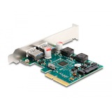 DeLOCK PCI Express x4 Karte zu 2 x extern USB 10 Gbps Typ-A Buchse, USB-Controller 