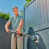 GARDENA Tellerbürsten-Aufsatz, für Akku-Multi-Reiniger AquaBrush, Waschbürste grau/türkis, komplette Einheit mit Tellerbürste Soft