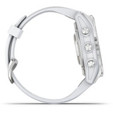 Garmin epix Pro (Gen 2) Standard Edition, Smartwatch weiß/silber, 42 mm, Silikon-Armband