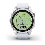 Garmin epix Pro (Gen 2) Standard Edition, Smartwatch weiß/silber, 42 mm, Silikon-Armband