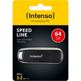 Intenso Speed Line 64 GB, USB-Stick schwarz, USB-A 3.2 Gen 1