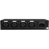 Lindy 4 Port IPower Switch (32622), Steckdosenleiste schwarz, Intelligente PDU mit 4 mess- und schaltbaren Stromausgängen
