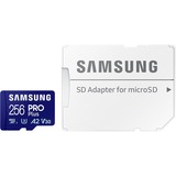 SAMSUNG PRO Plus 256 GB microSDXC (2023), Speicherkarte blau, UHS-I U3, Class 10, V30, A2