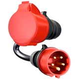 go-e Adapter für Gemini flex 22 kW, CEE rot Drehstrom 32A > CEE rot 16A schwarz, 30cm
