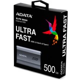 ADATA SE880 500 GB, Externe SSD grau, USB-C 3.2 Gen 2x2 (20 Gbit/s)