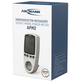 Ansmann Energiekosten-/ Leistungs-Messgerät APM2 weiß, Messung von W, kWh, A, Hz, PF
