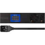  BlueWalker Powerwalker PDU LC-16A 7x CEE 7/3, Stromversorgung schwarz, 1 Höheneinheit (IEC C20 Input)