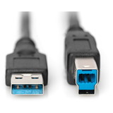Digitus USB 3.2 Gen 1 Anschlusskabel USB-A > USB-B schwarz, 1,80 Meter