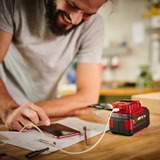 EINHELL Power X-Change USB-Akku-Adapter TC-CP 18 Li USB-Solo rot, 2x USB-A Ladeanschluss
