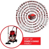 EINHELL Professional TP-VC 36/30 S Auto - Solo, 36Volt (2x18V), Nass-/Trockensauger rot/edelstahl, ohne Akku und Ladegerät