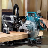 Makita Akku-Kapp-und Gehrungssäge LS002GZ01 XGT, 40Volt + Funk Adapter blau, Bluetooth, ohne Akku und Ladegerät