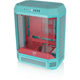 Thermaltake The Tower 600 Mint Strawberry, Tower-Gehäuse mint/rot, Tempered Glass x 3