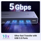 UGREEN CM692 HDMI KVM Switch 2 In 1 Out, KVM-Switch 3x USB-A, 1x USB-C