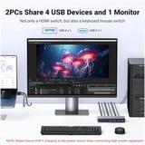 UGREEN CM692 HDMI KVM Switch 2 In 1 Out, KVM-Switch 3x USB-A, 1x USB-C