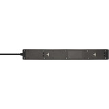 Brennenstuhl Steckdosenleiste 6-fach mit 1x USB-C, 1x USB-A schwarz/anthrazit, 2 Meter, 13.500A Überspannungsschutz